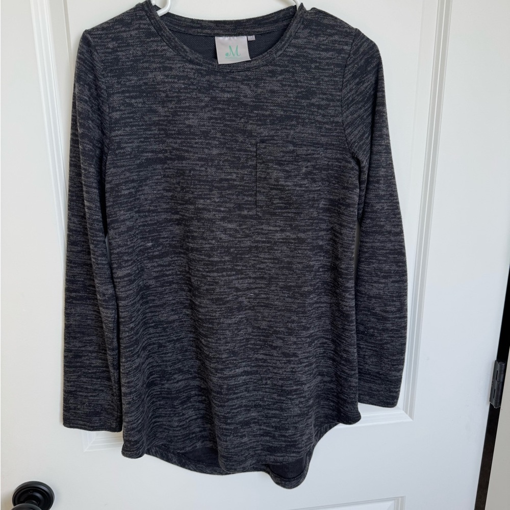 Gray Long Sleeve Women's Top